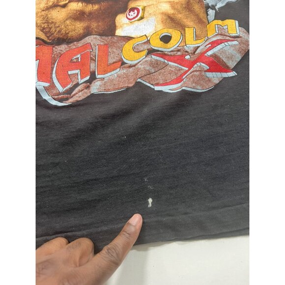 Vintage 90's 1995 Malcom X Bootleg Rap Tee Peace & Love Size XXL Civil Rights - Picture 6 of 9